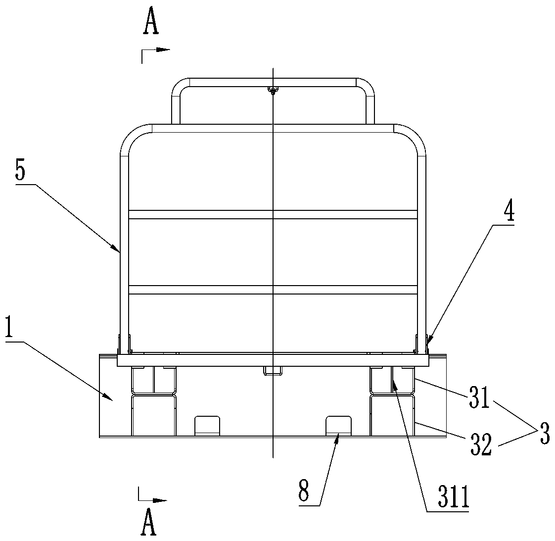 Folding traveling platform mechanism