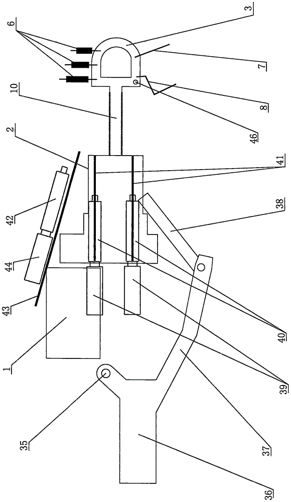 Roadheader cutting head with harrow teeth, telescopic structure thereof and accessory drilling tool