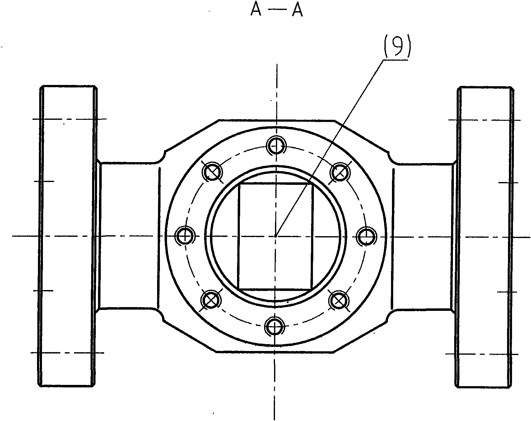 Two-section nonrising stem flat valve with switch indicator