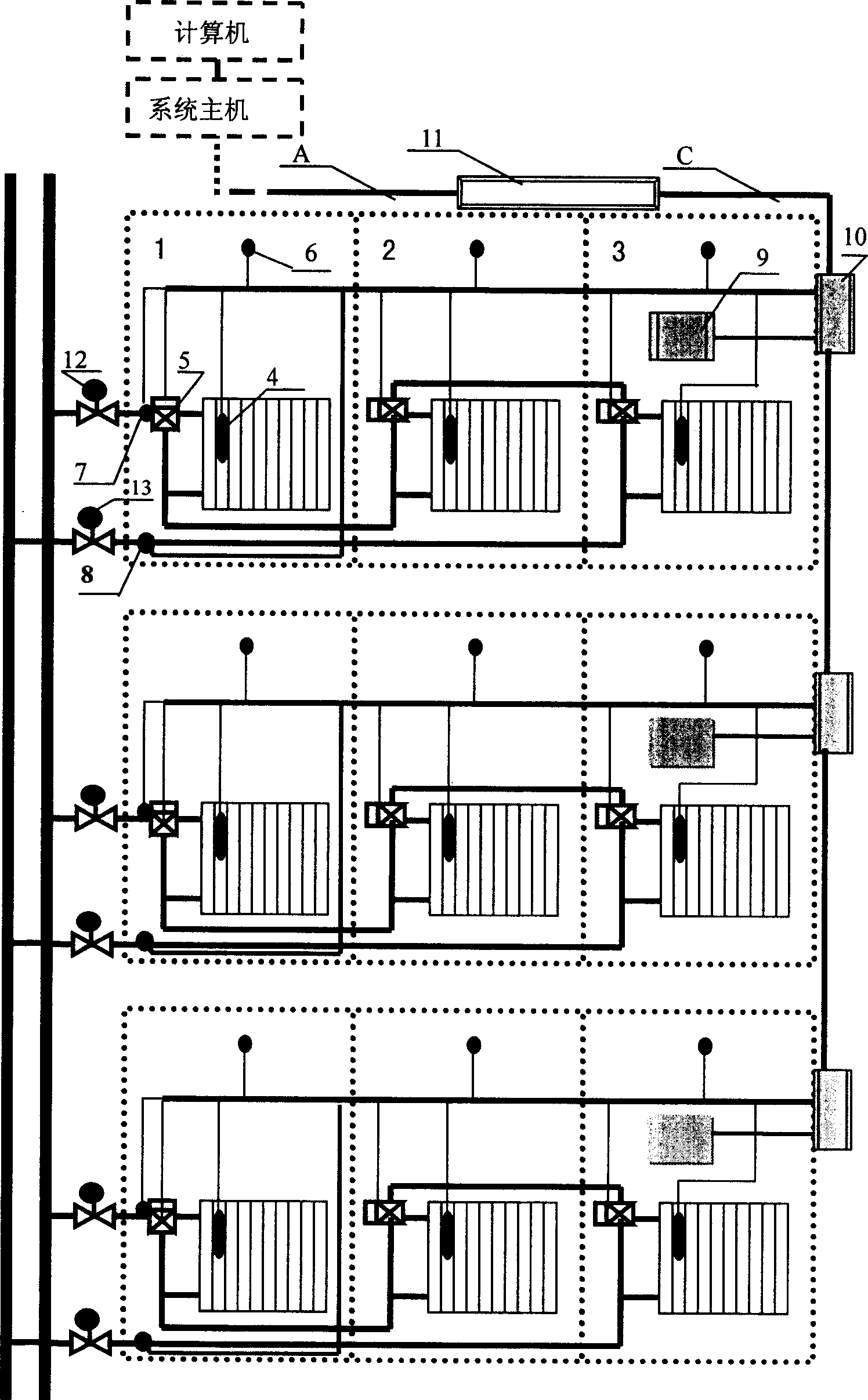 Computer management and control system for household heating