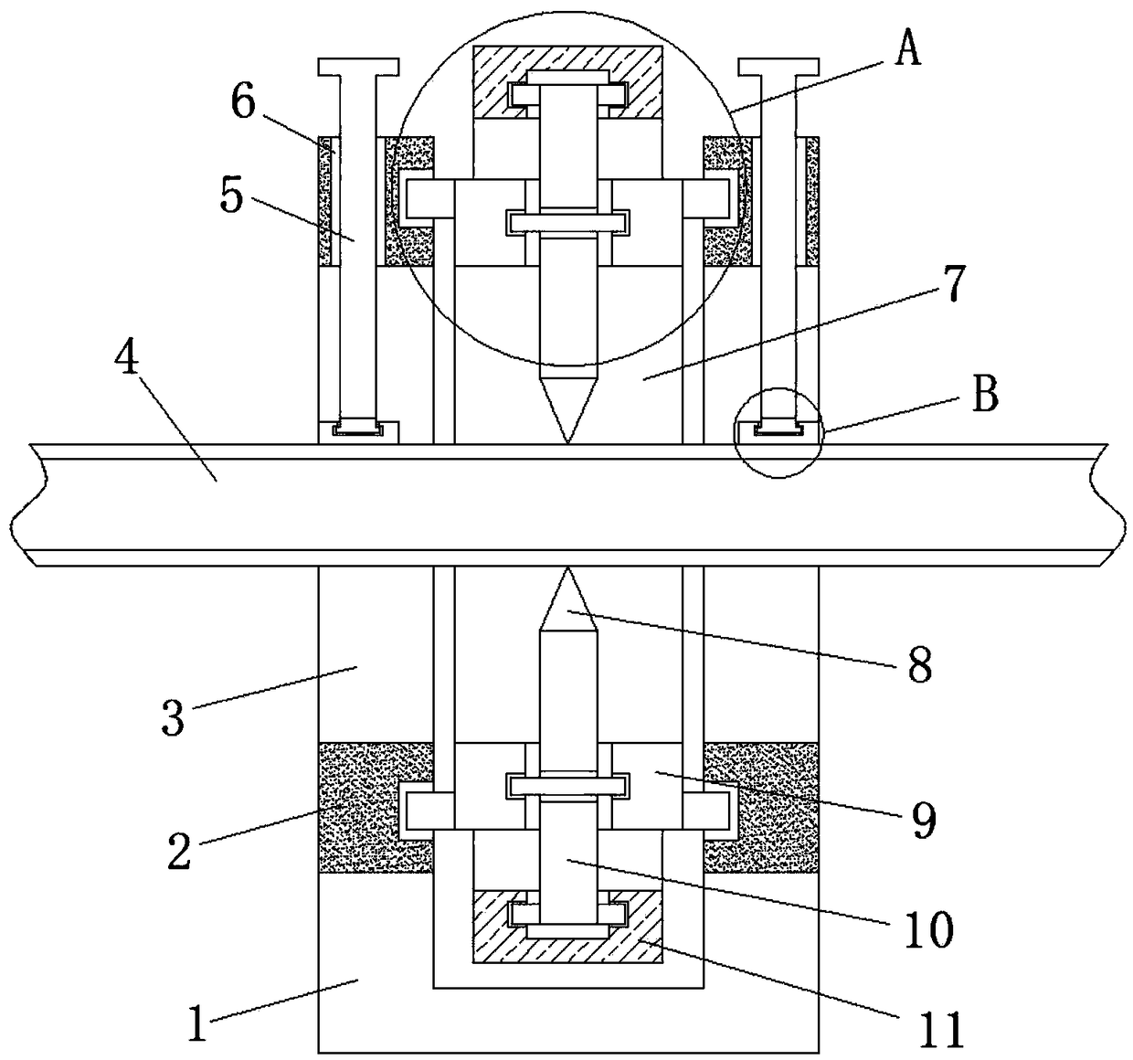 Cutting device for copper tube of air conditioner