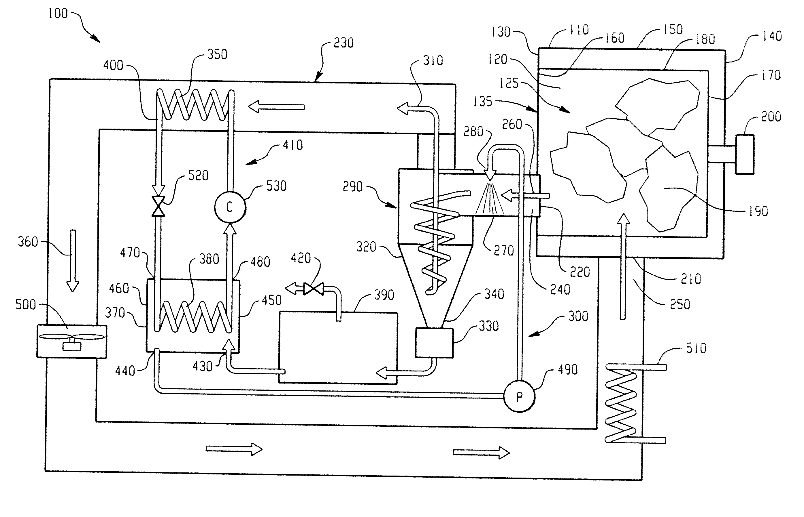 Device and method for heat pump based clothes dryer