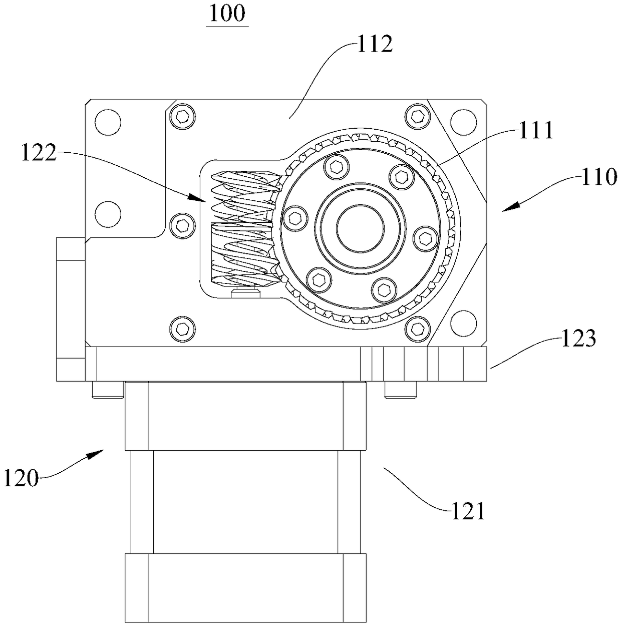 Worm and gear speed reducer