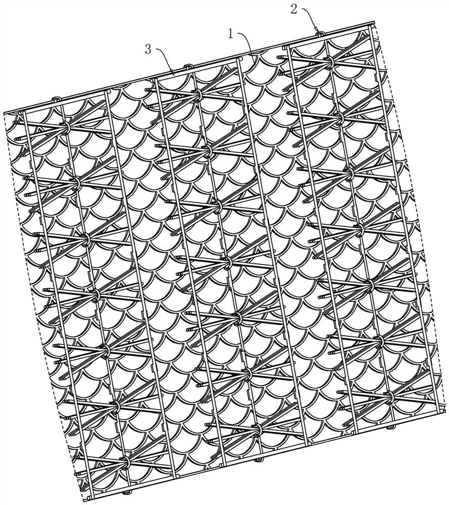 A slope protection device and a slope repair method using the slope protection device