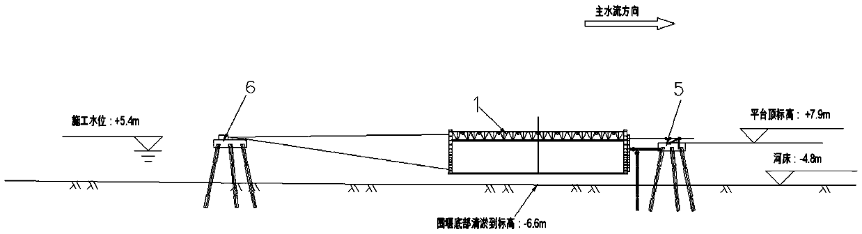 Double-wall steel hanging box cofferdam system under condition of tidal reciprocating flow in typhoon area
