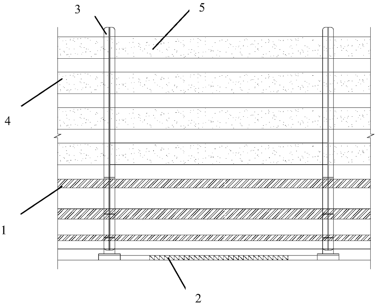 An Interspersed Wind Barrier Structure Adapting to the Displacement of Expansion Joints