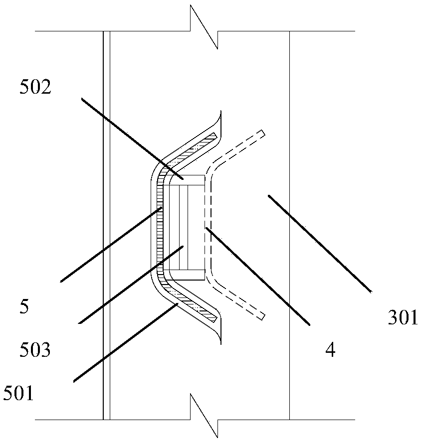 An Interspersed Wind Barrier Structure Adapting to the Displacement of Expansion Joints