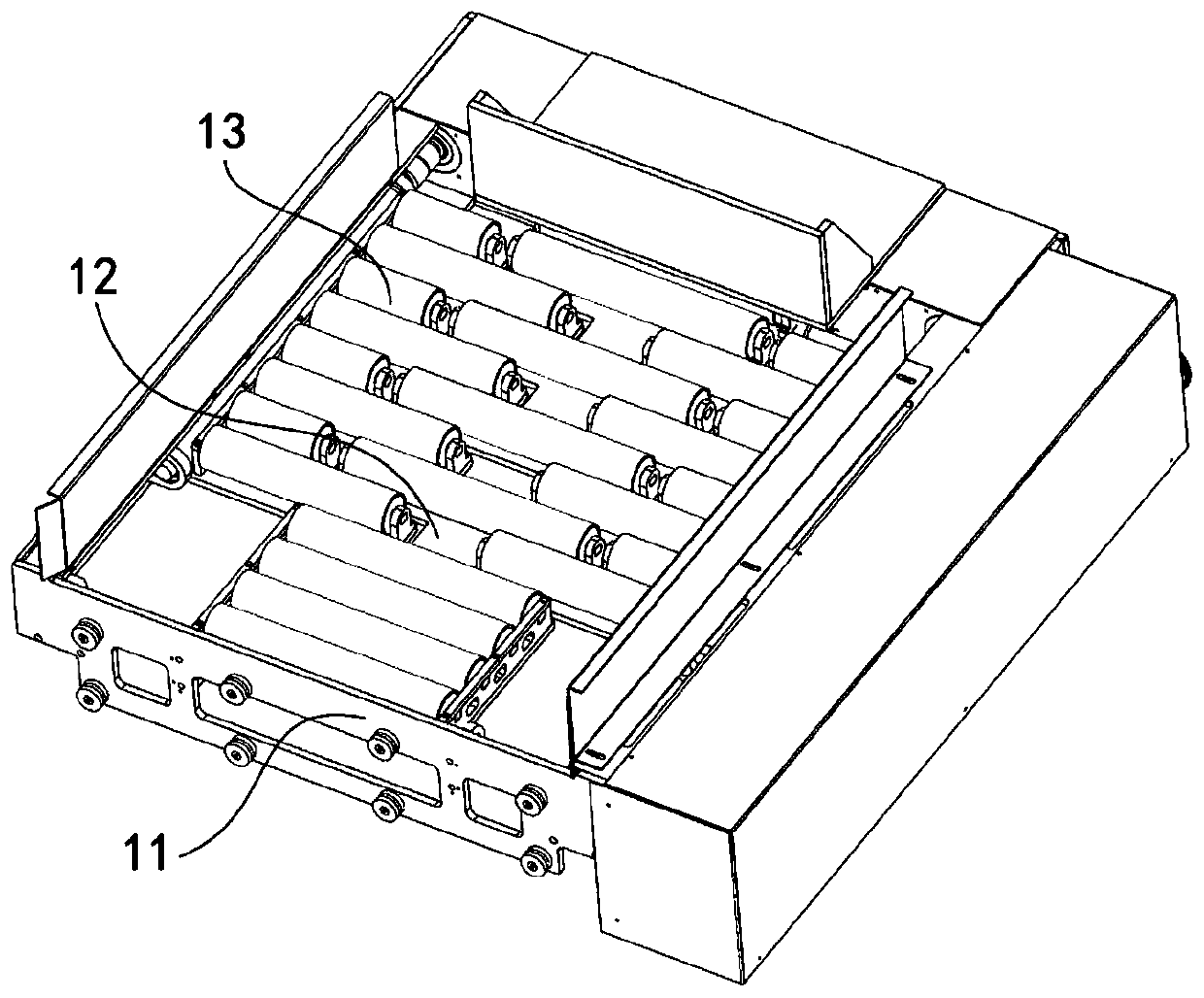 Charging device, loading machine head and bagged material loading method