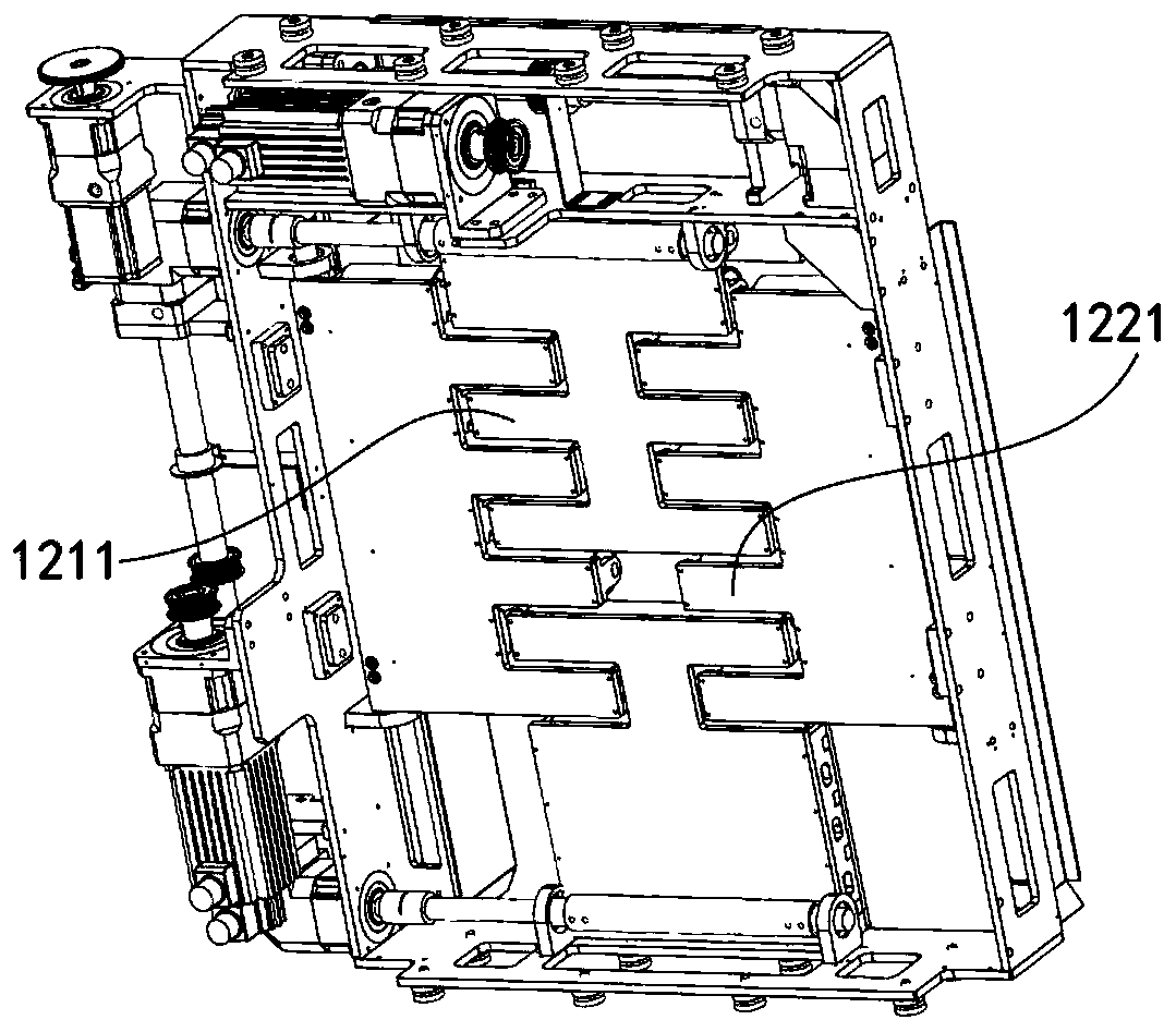 Charging device, loading machine head and bagged material loading method