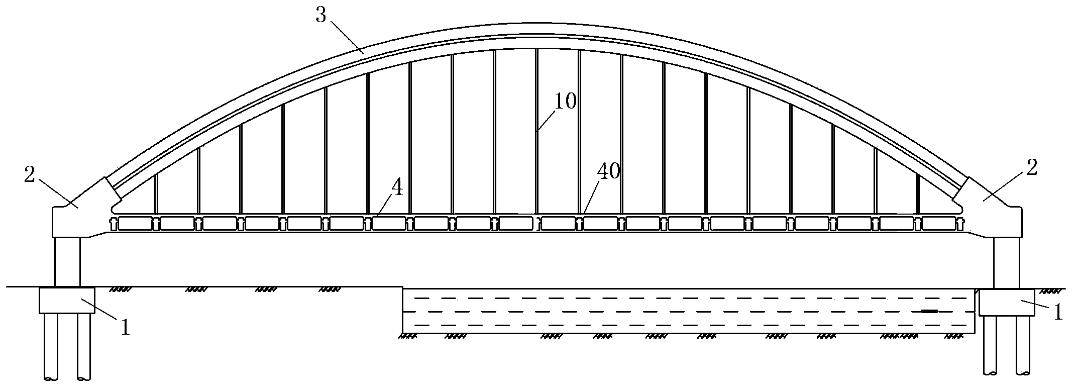 Assembling and lifting method of half-span skeleton of tied arch bridge