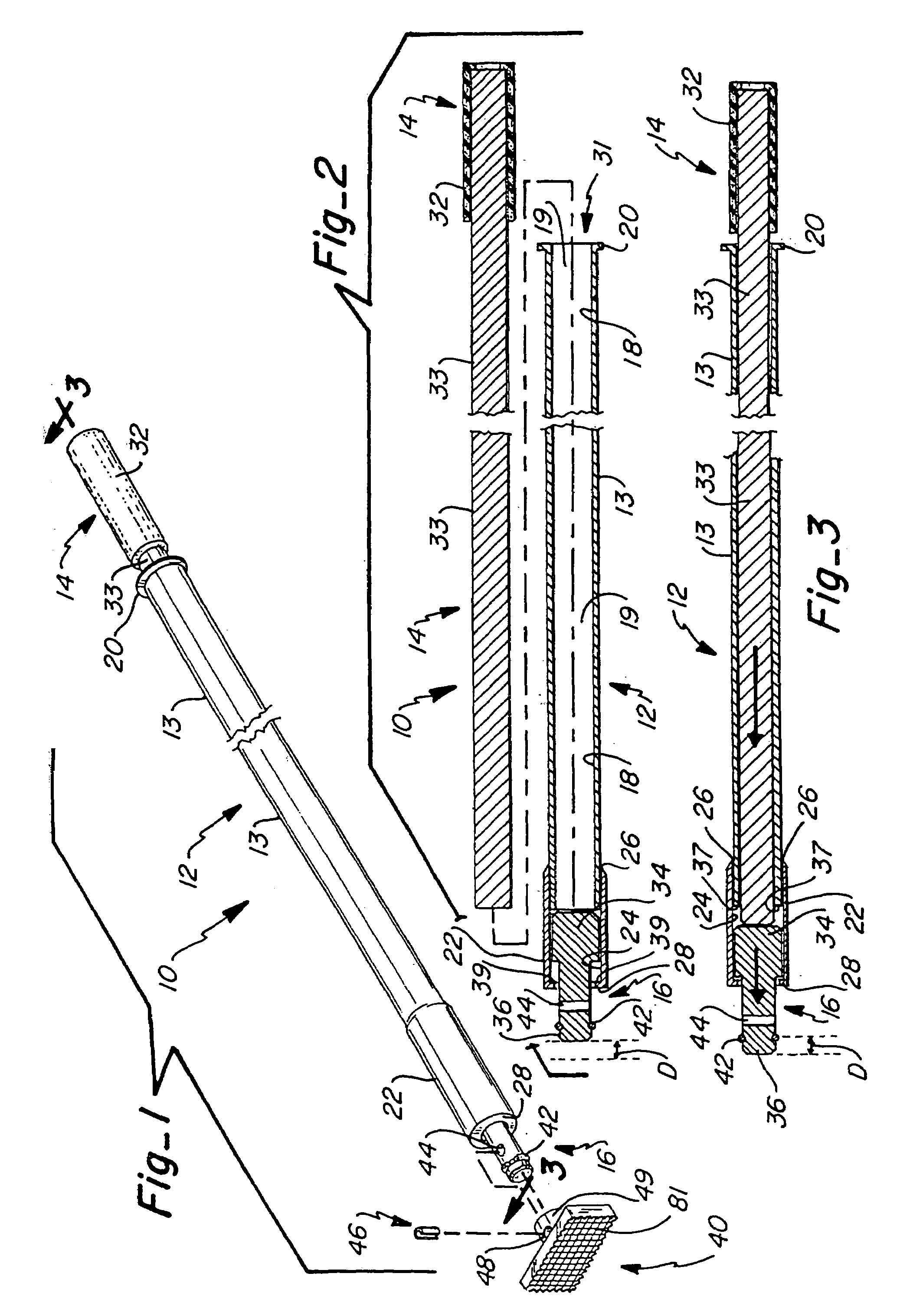 Device and method for transferring force to a targeted objected