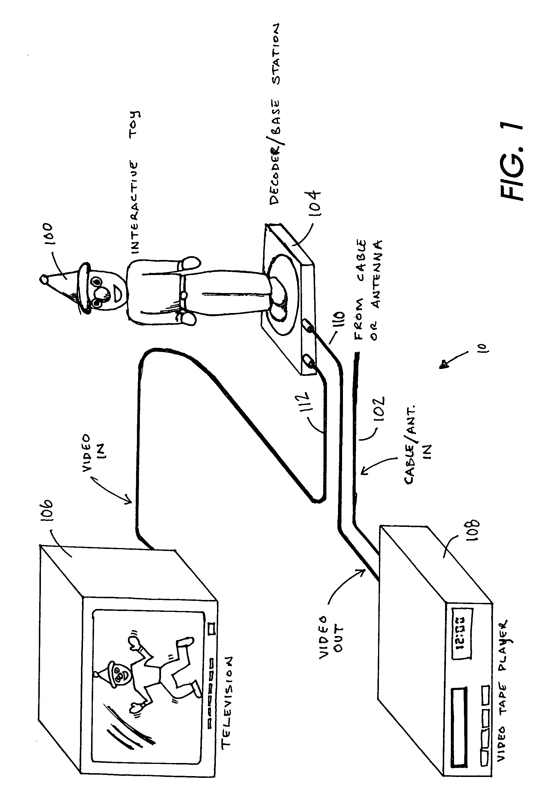 Method and system for downloading and storing interactive device content using the horizontal overscan portion of a video signal