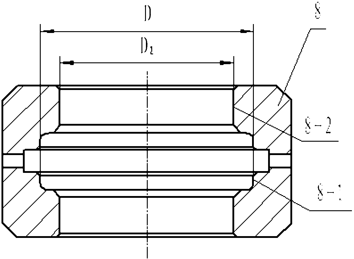 Gauge and method for measuring diameter of large-sized steel wire bearing rail