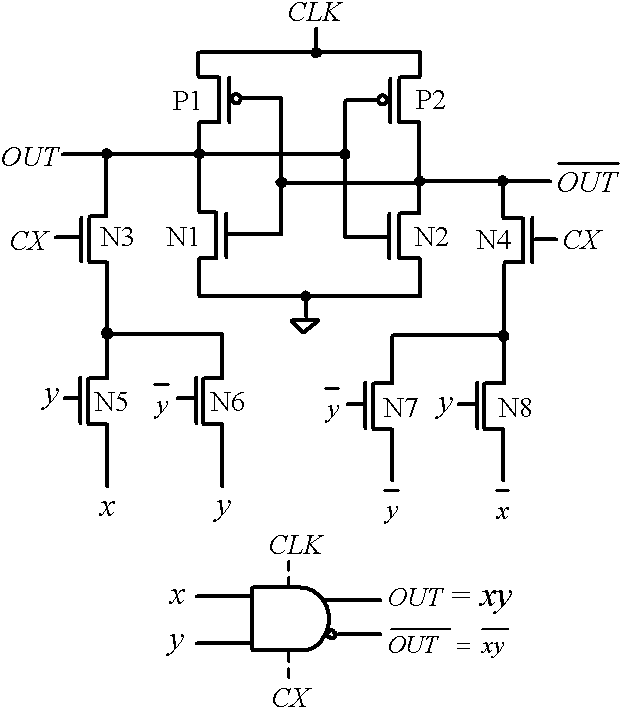Single-phase clock pass transistor adiabatic logic circuit, full adder and 5-2 compressor