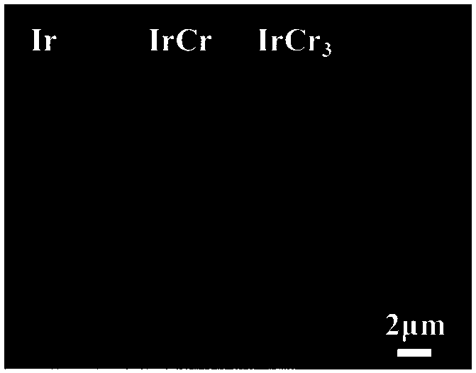 Ir-X coating based on surface alloying modification and preparation method thereof