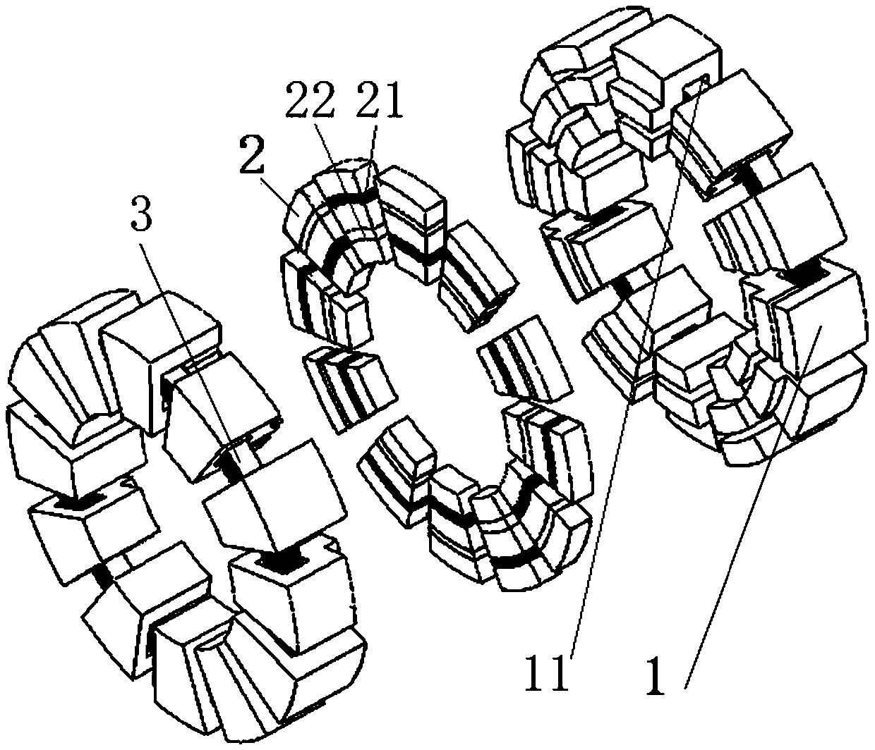 Radial Magnetized Double Winding Transverse Flux Permanent Magnet Generator