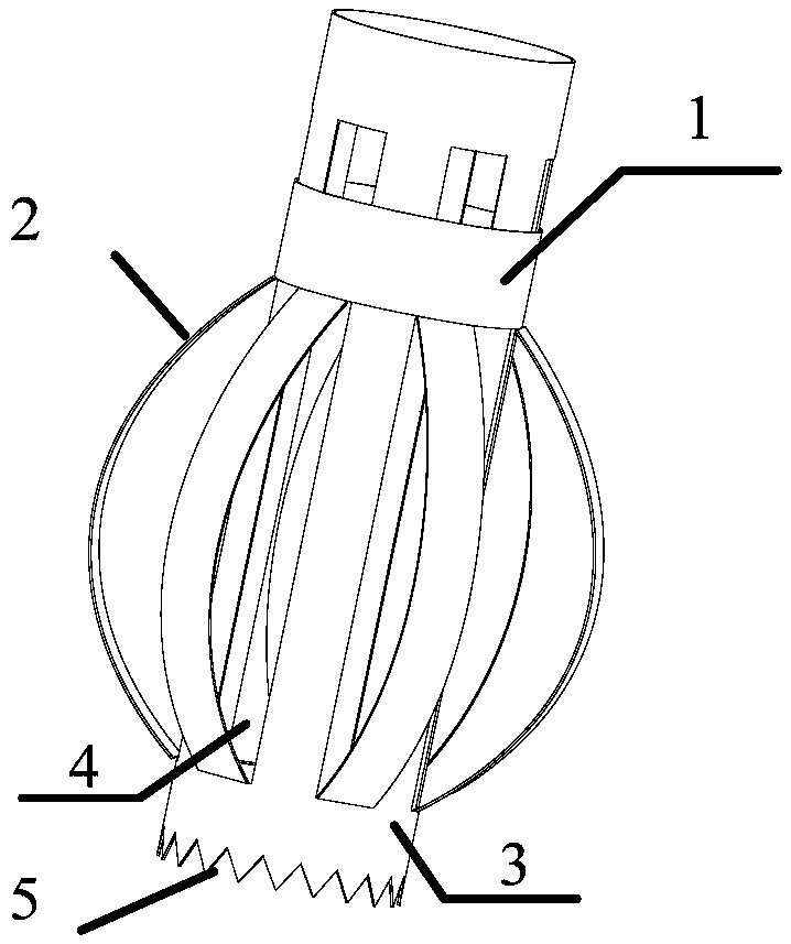 Variable-radius soft knife device and method for pulp taking and kernel removal of citrus fruits