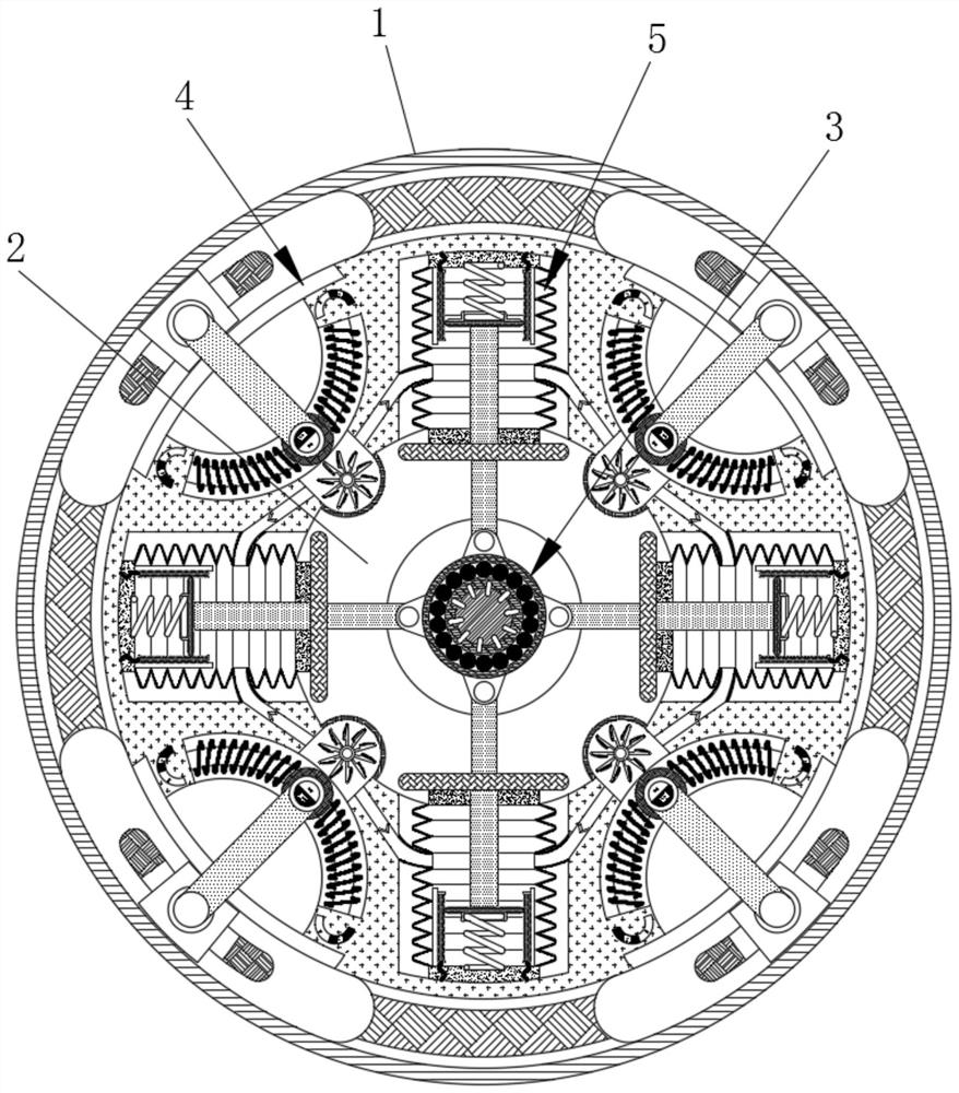 Spindle protection device capable of avoiding transverse inclination and reducing vibration