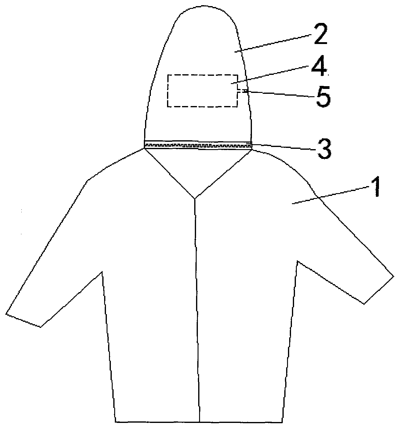 Conductive and antibacterial clothes provided with detachable cap with inflation bag