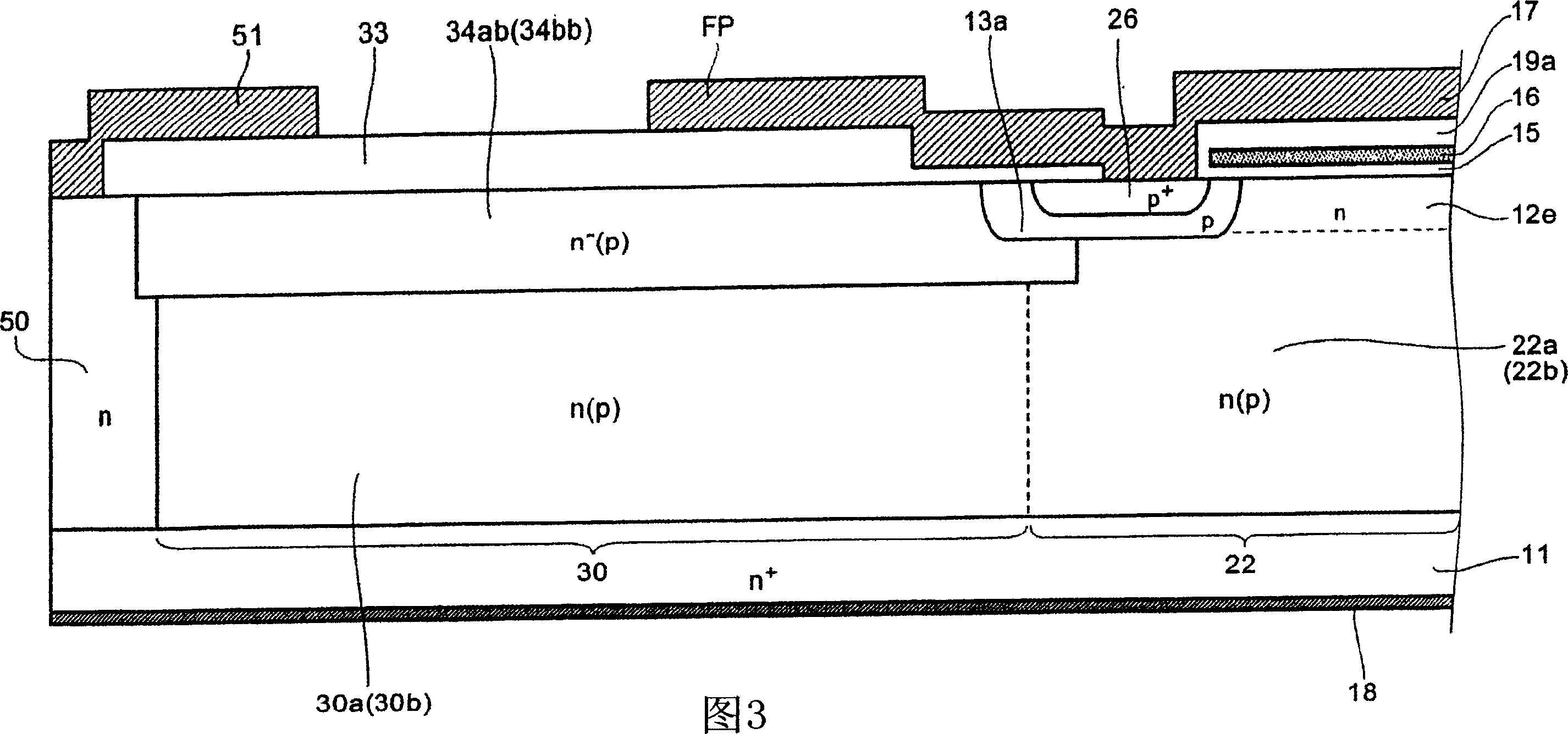Semiconductor device with improved breakdown voltage and high current capacity