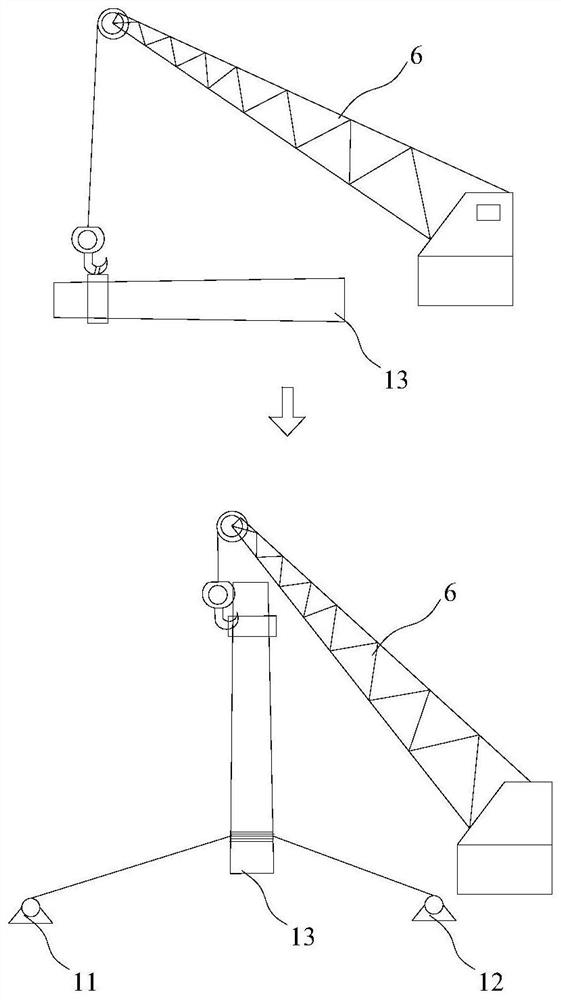 Static pressure pile machine with column pile positioning system and column pile construction method