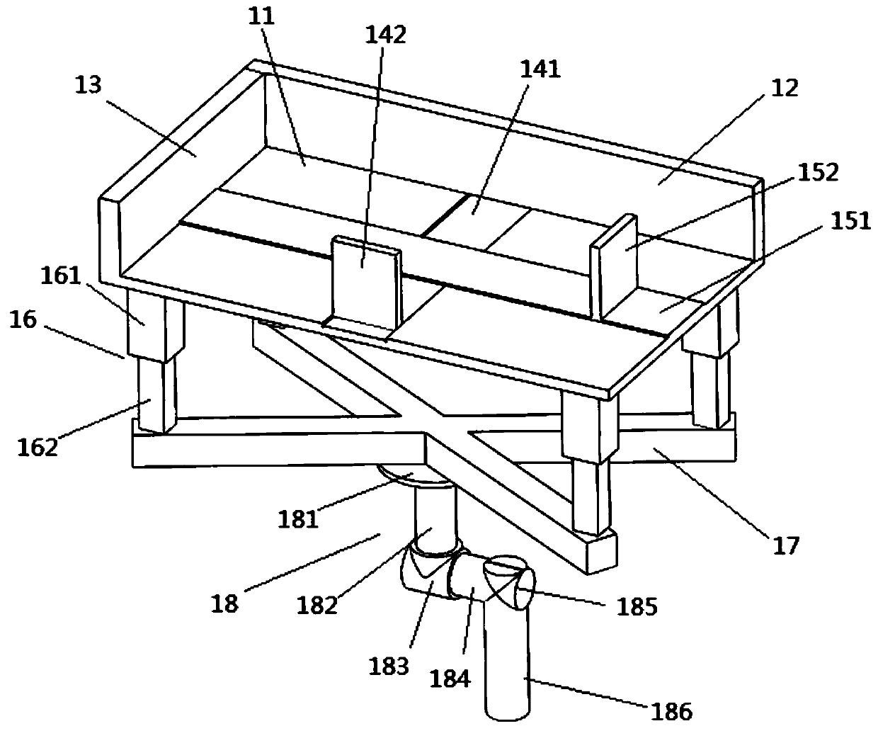 A damage detection mechanism for the bottom corner of the soft-packed core of lithium battery