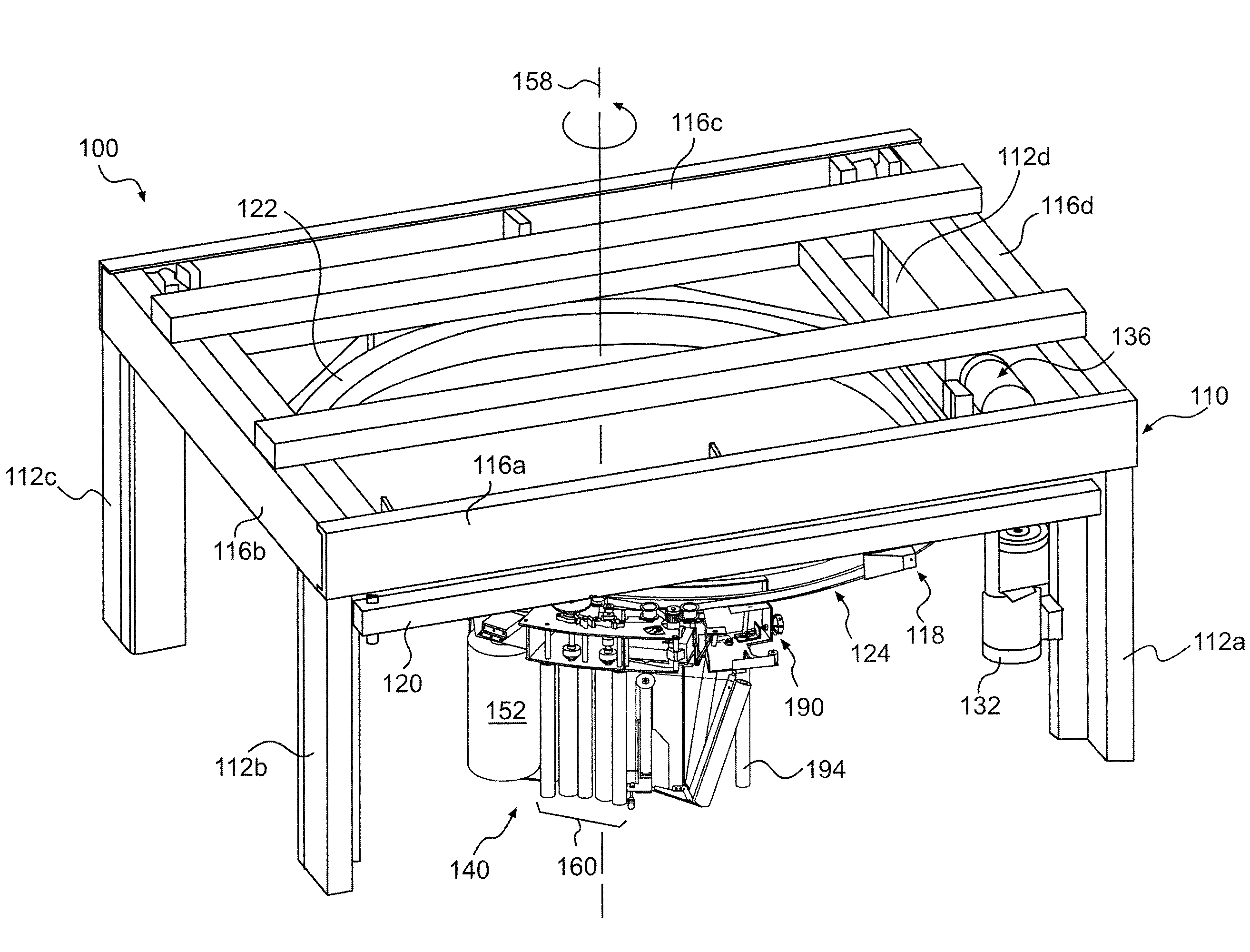 Wrapping apparatus including metered pre-stretch film delivery assembly and method of using