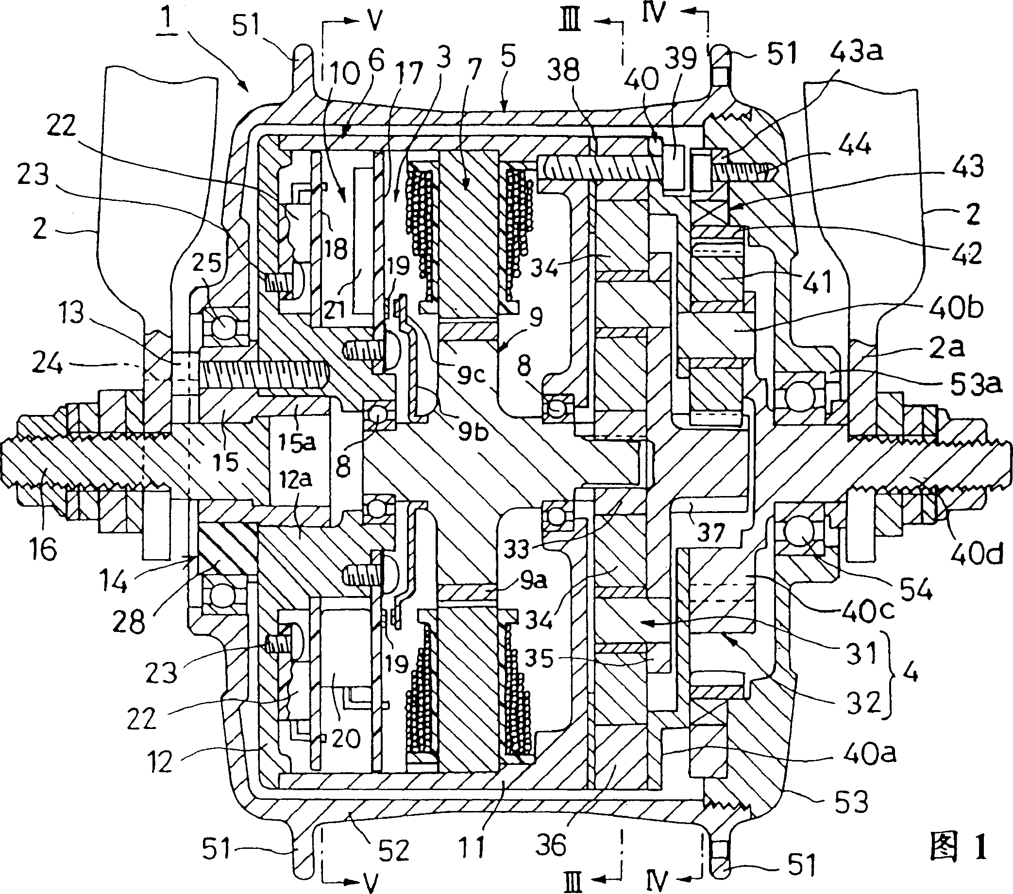 Motor driving device for motor-bicycle