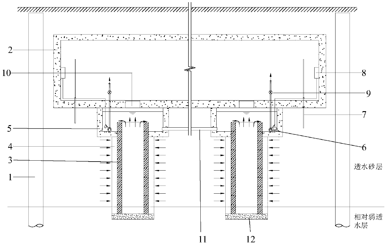 Interception and drainage pressure-reduction anti-floating system