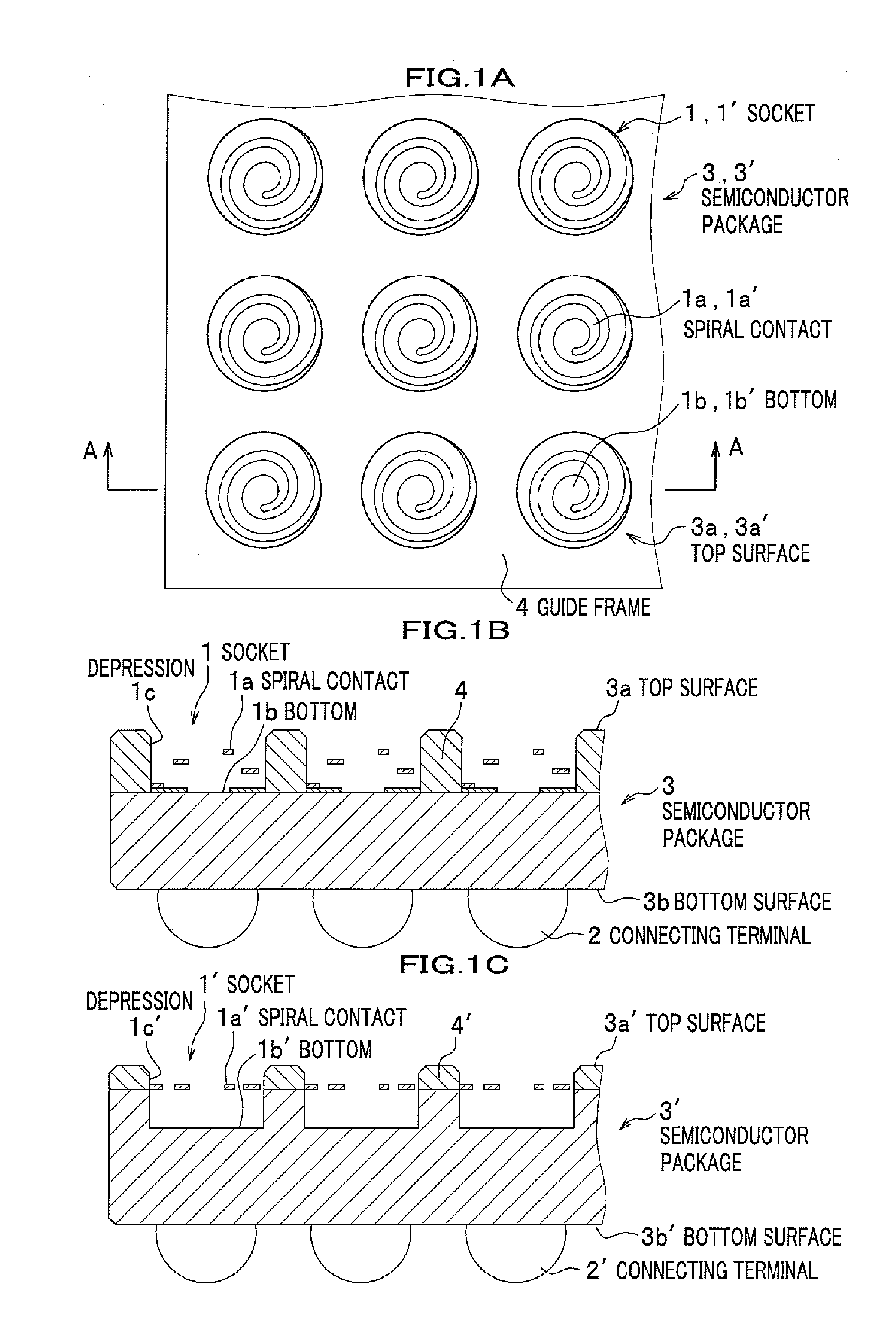 Semiconductor Package Having Socket Function, Semiconductor Module, Electronic Circuit Module and Circuit Board with Socket