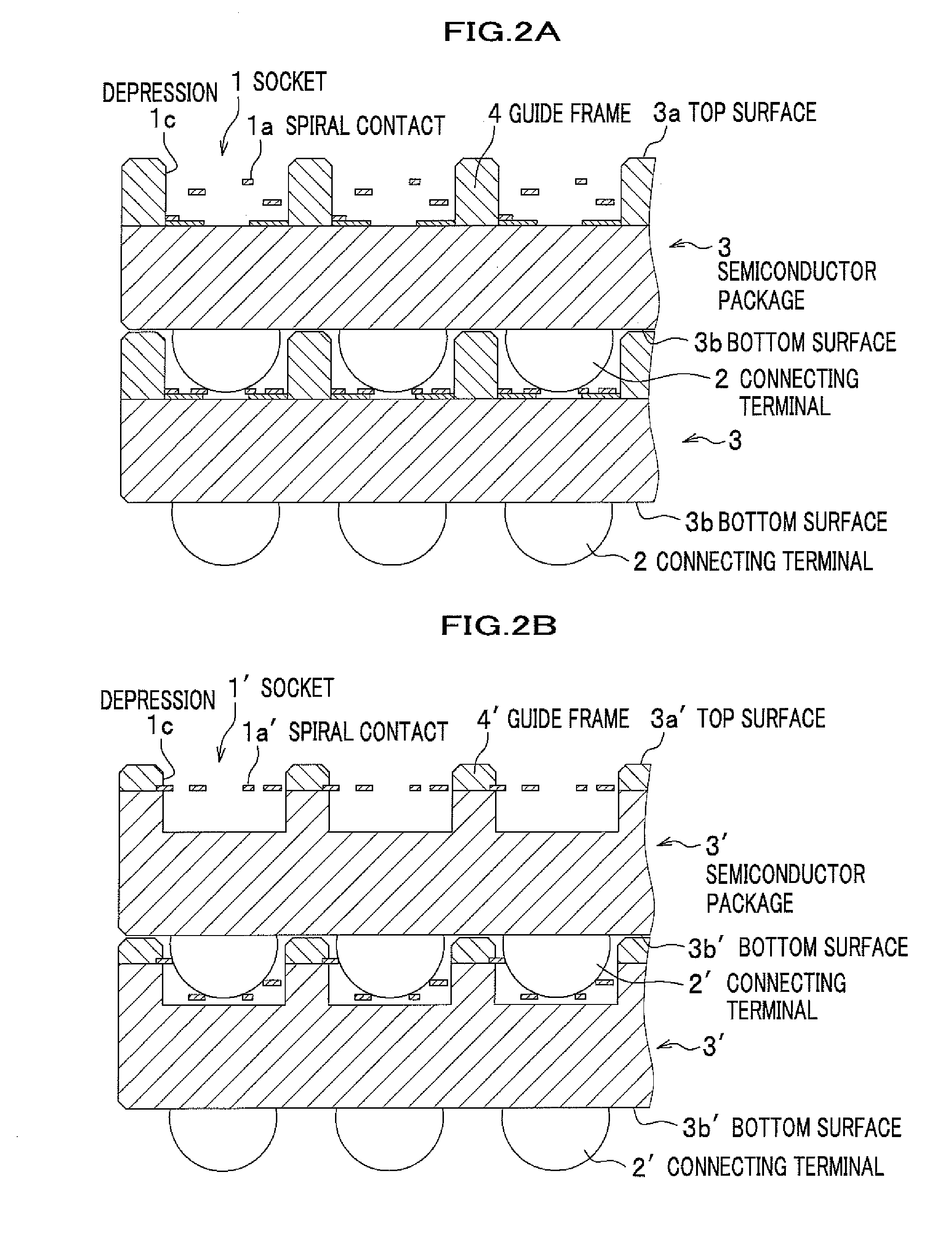 Semiconductor Package Having Socket Function, Semiconductor Module, Electronic Circuit Module and Circuit Board with Socket
