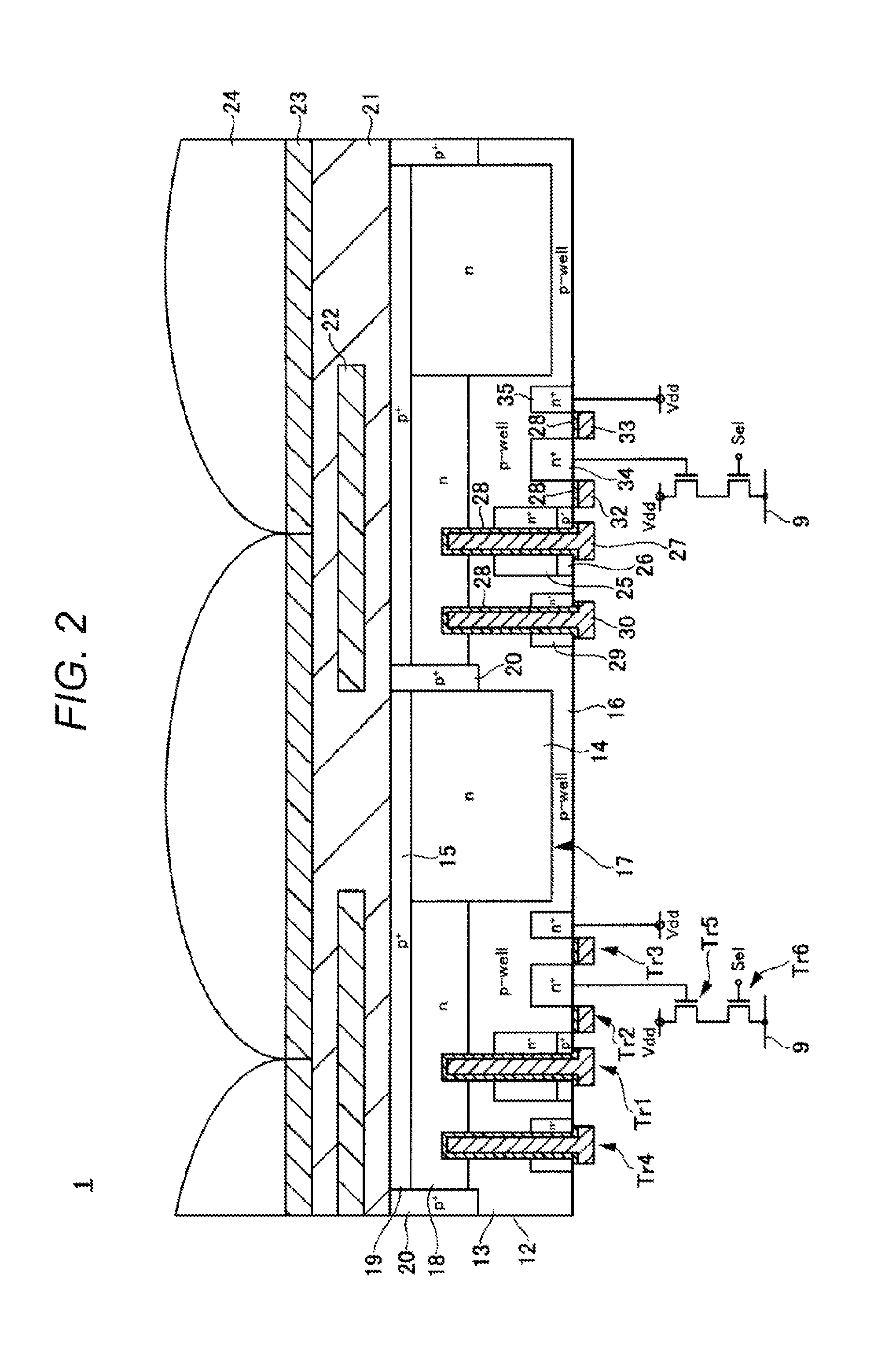 Solid-state imaging device, driving method for solid-state imaging device, and electronic appliance
