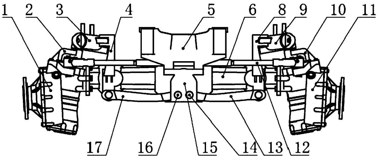 Double-hydraulic-cylinder power-assisted steering drive axle adopting lower-arranged adjusting arms