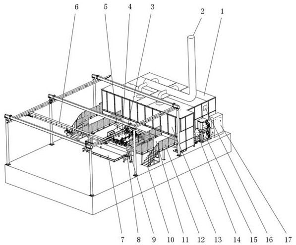 Rotary intelligent automatic welding workstation for five large pieces of passenger car body framework