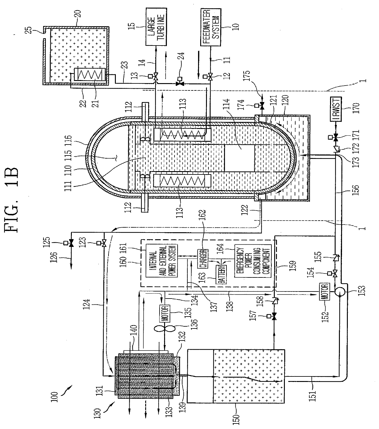 Reactor cooling and electric power generation system