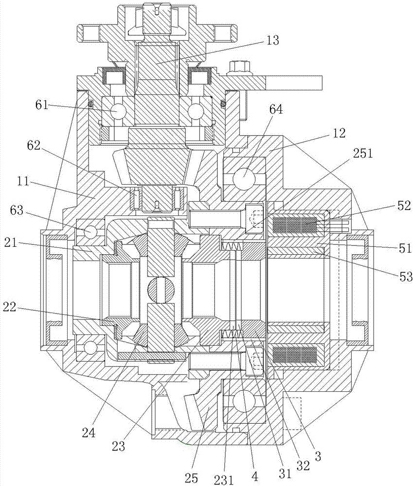 Electronic differential rear axle of all-terrain vehicle