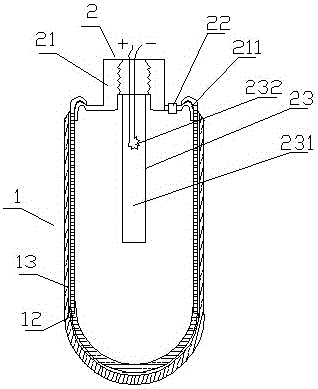 Disposable cylindrical glass fiber gas blaster and manufacturing method thereof
