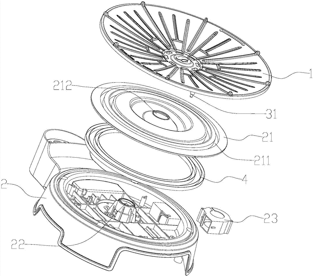 Baking ray capable of being heated from bottom, and light wave electric oven using same