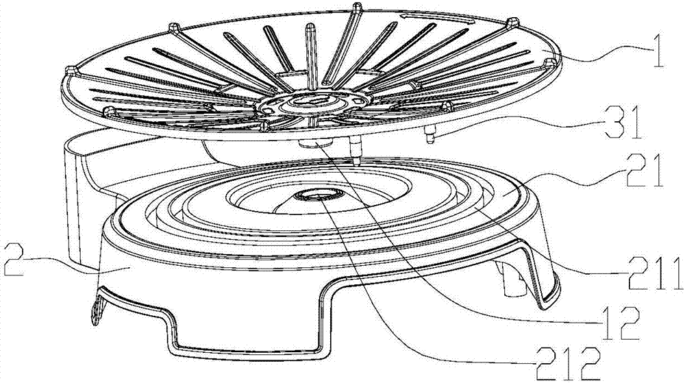 Baking ray capable of being heated from bottom, and light wave electric oven using same