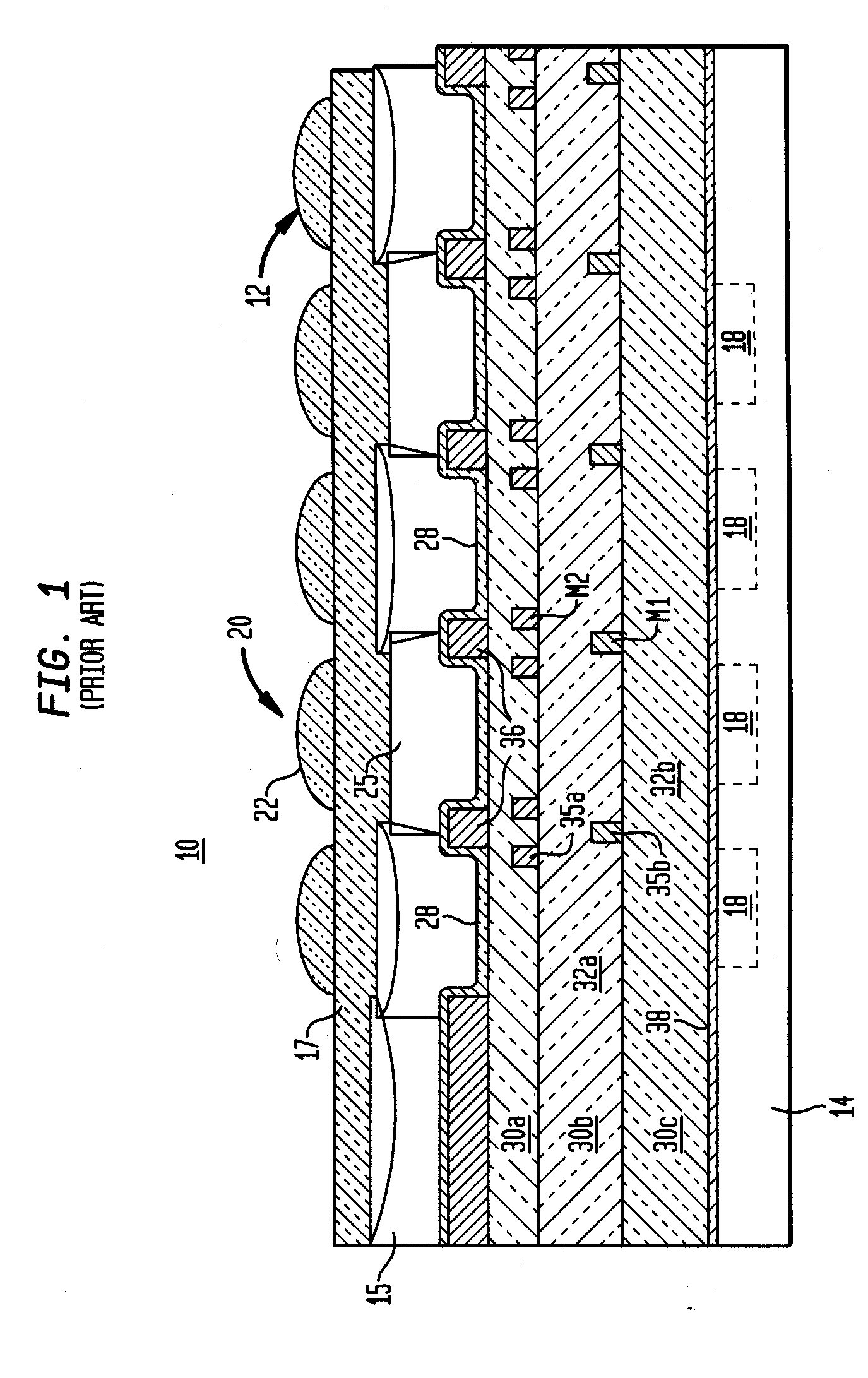 A CMOS imager with cu wiring and method of eliminating high reflectivity interfaces therefrom