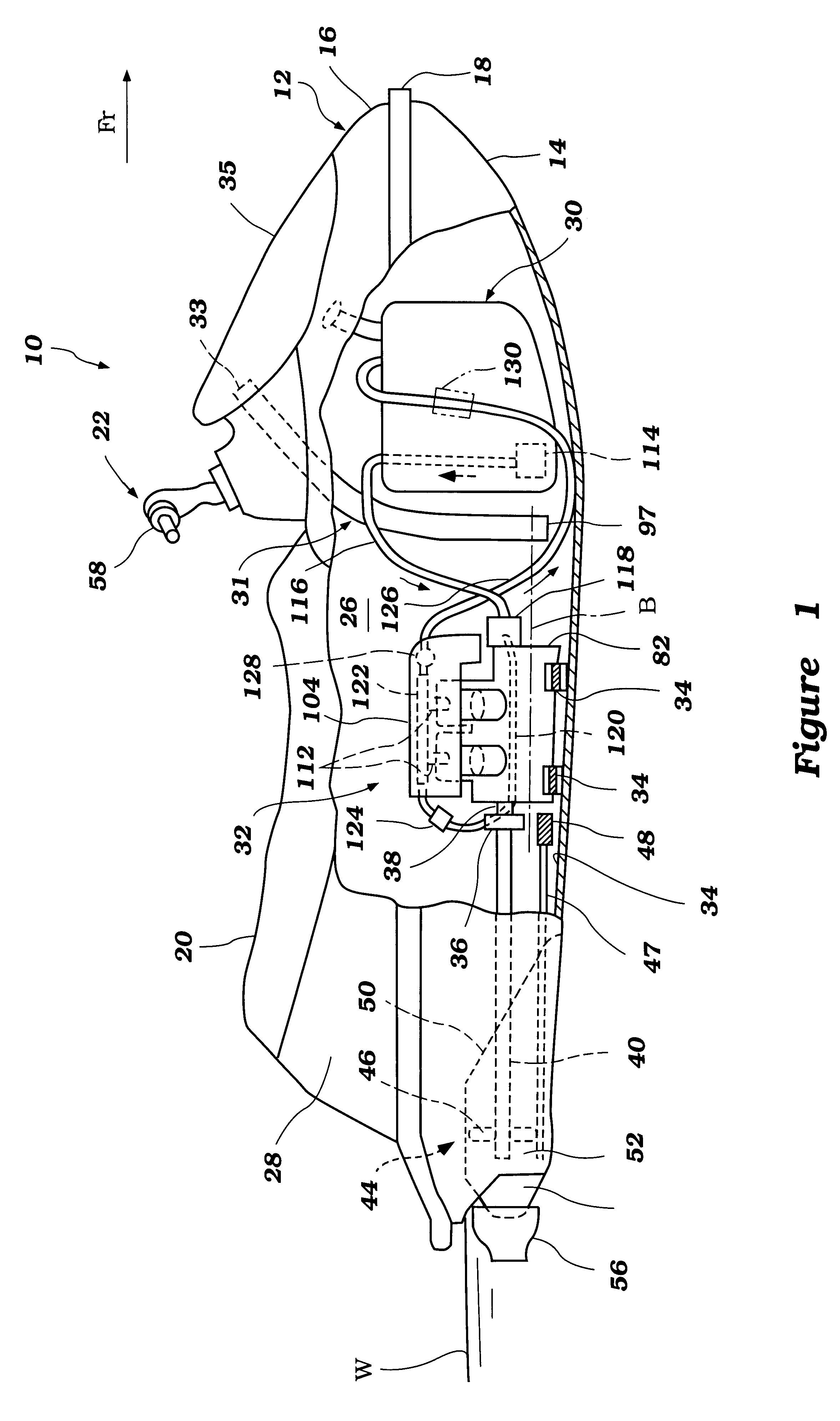 Fuel system and arrangement for small watercraft