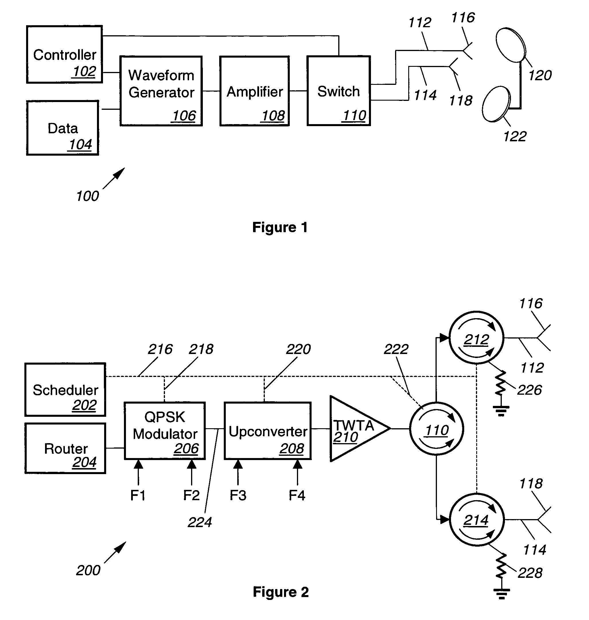 Beam hopping self addressed packet switched communication system with multiple beam array antenna