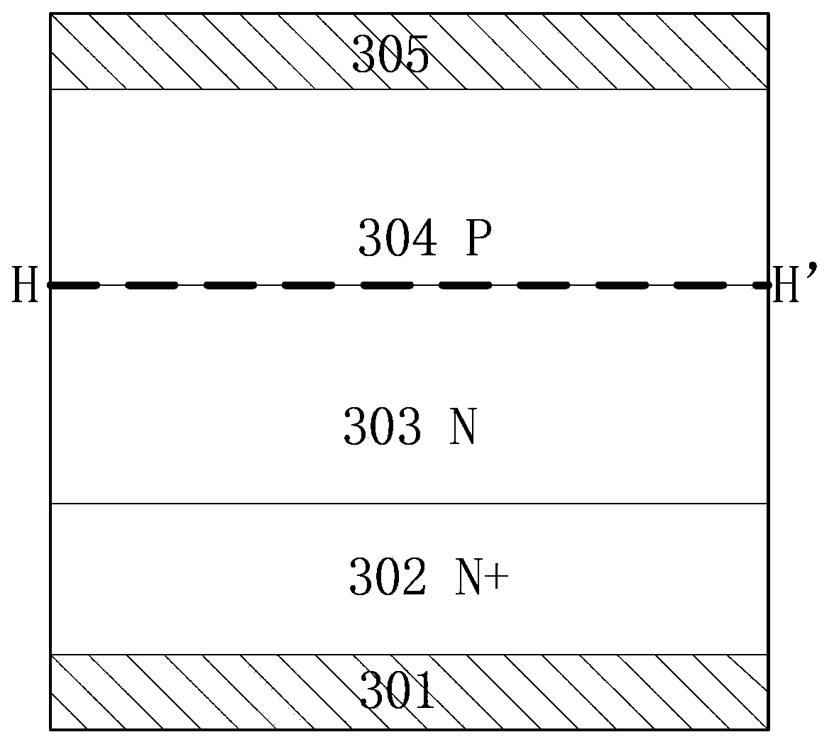 Structure of fast recovery diode (FRD) and manufacturing method thereof