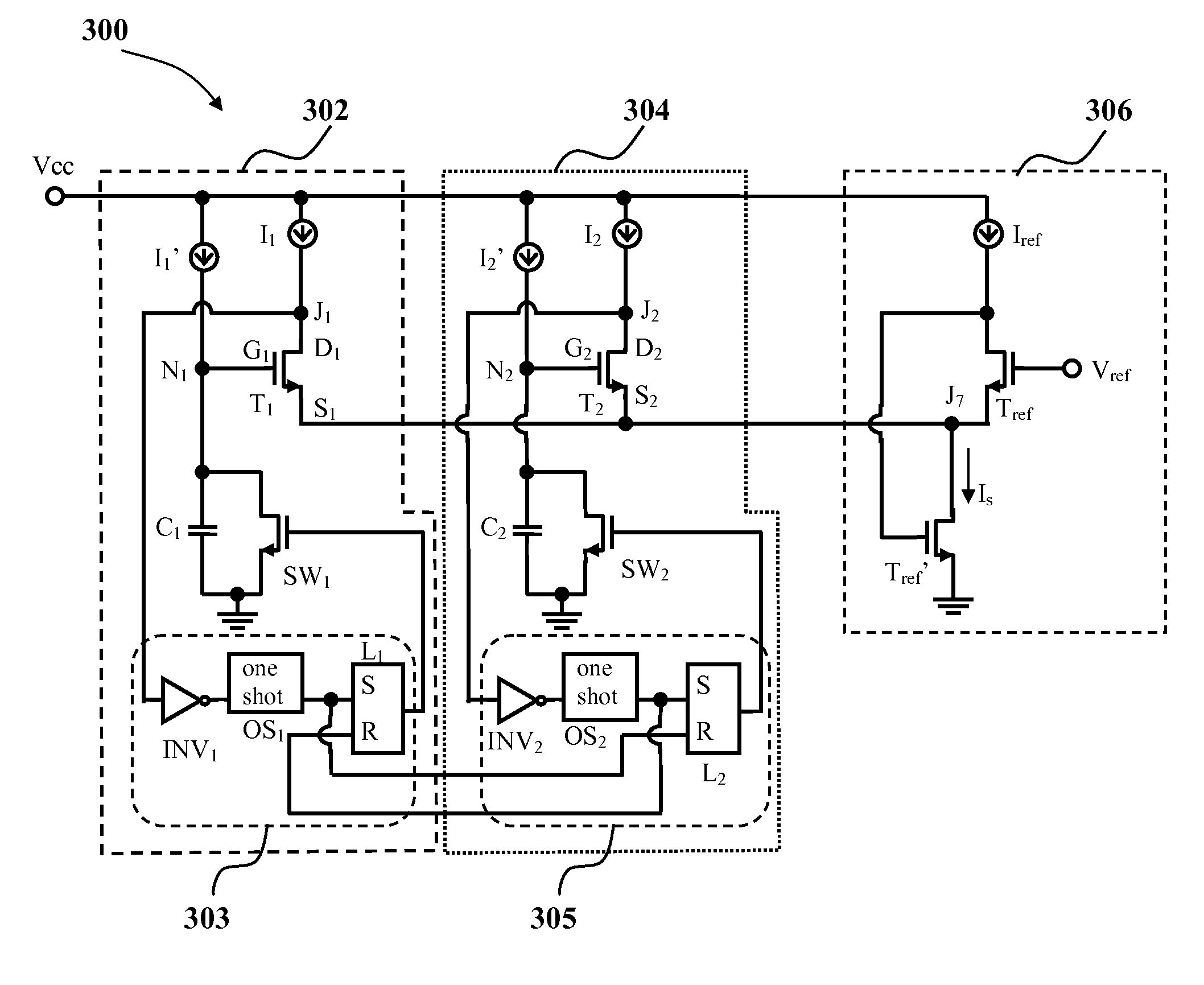 Flexible low current oscillator for multiphase operations