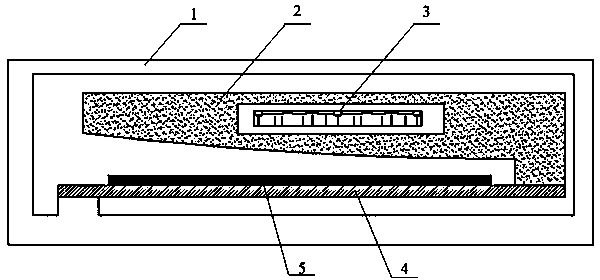 Shoe with curve L-shaped mass block piezoelectric power generation device used
