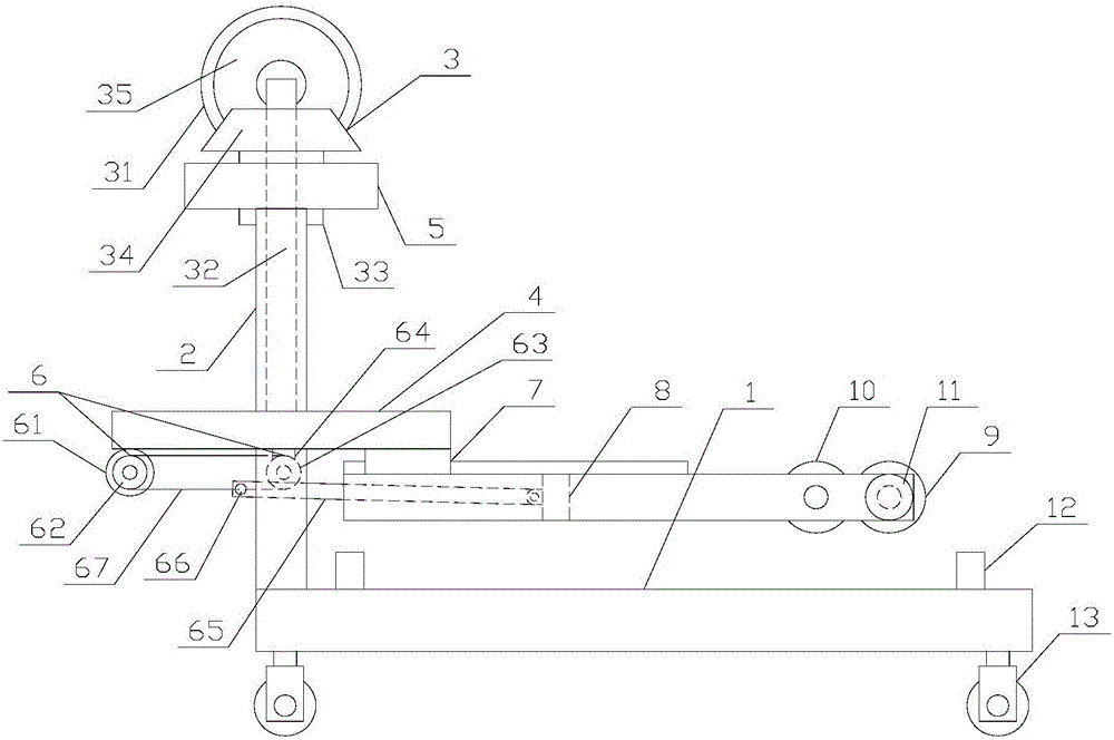 Cloth collecting device of raising machine