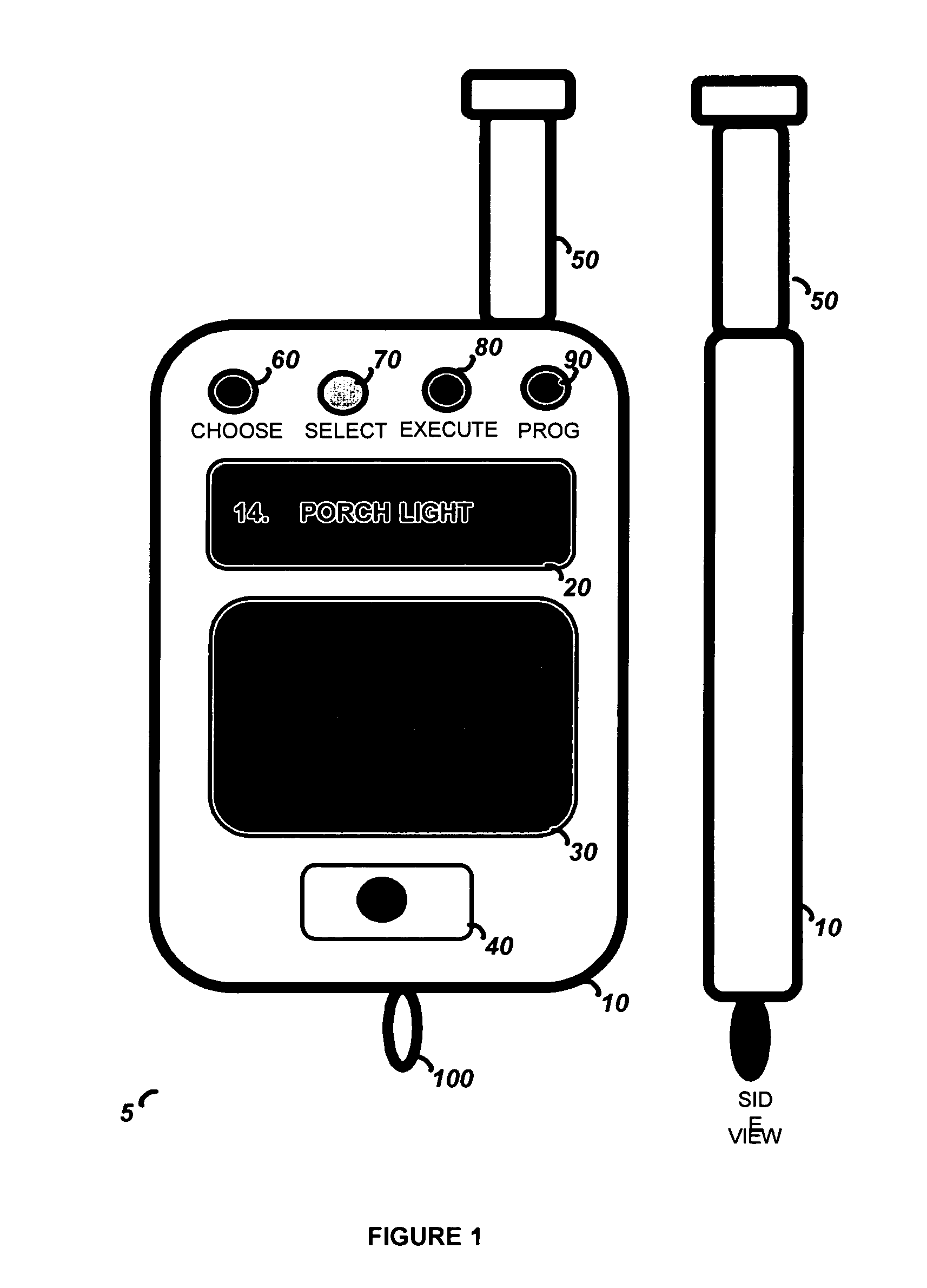 Touchscreen device for controlling a security system