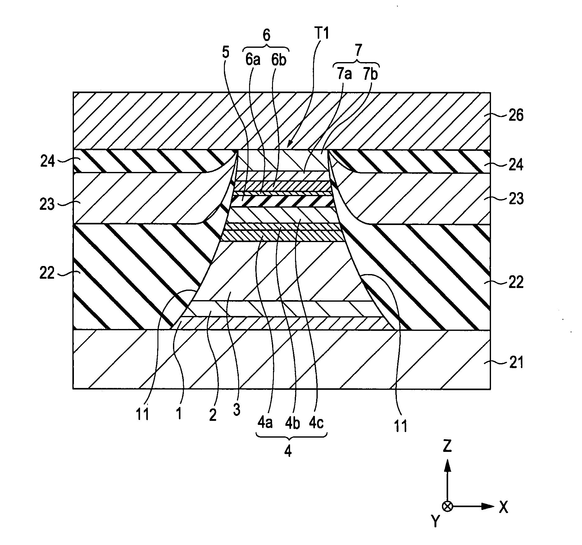 Tunnel type magnetic sensor having protective layer formed from Pt or Ru on free magnetic layer, and method for manufacturing the same