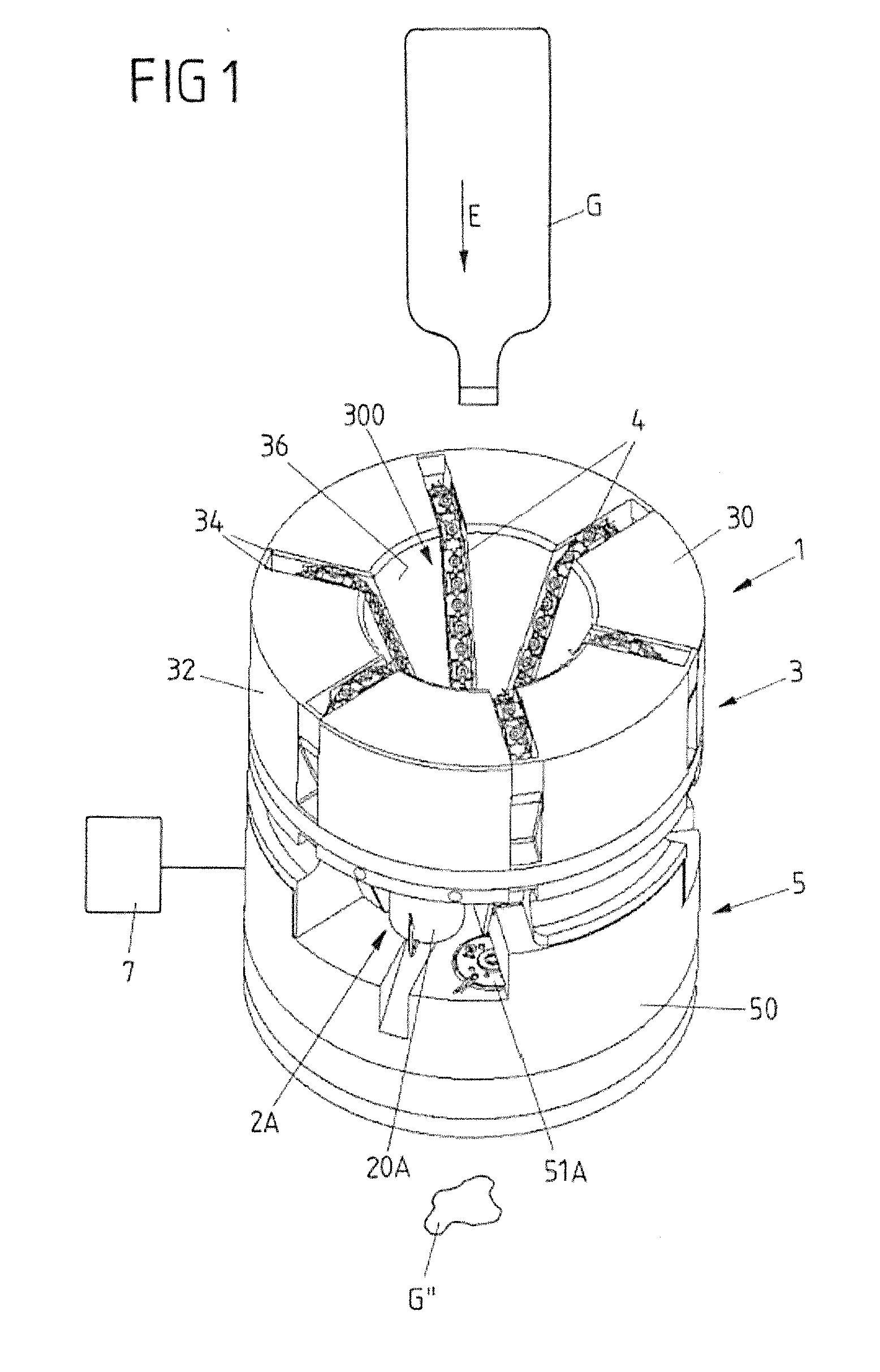 Compacting device for compacting container