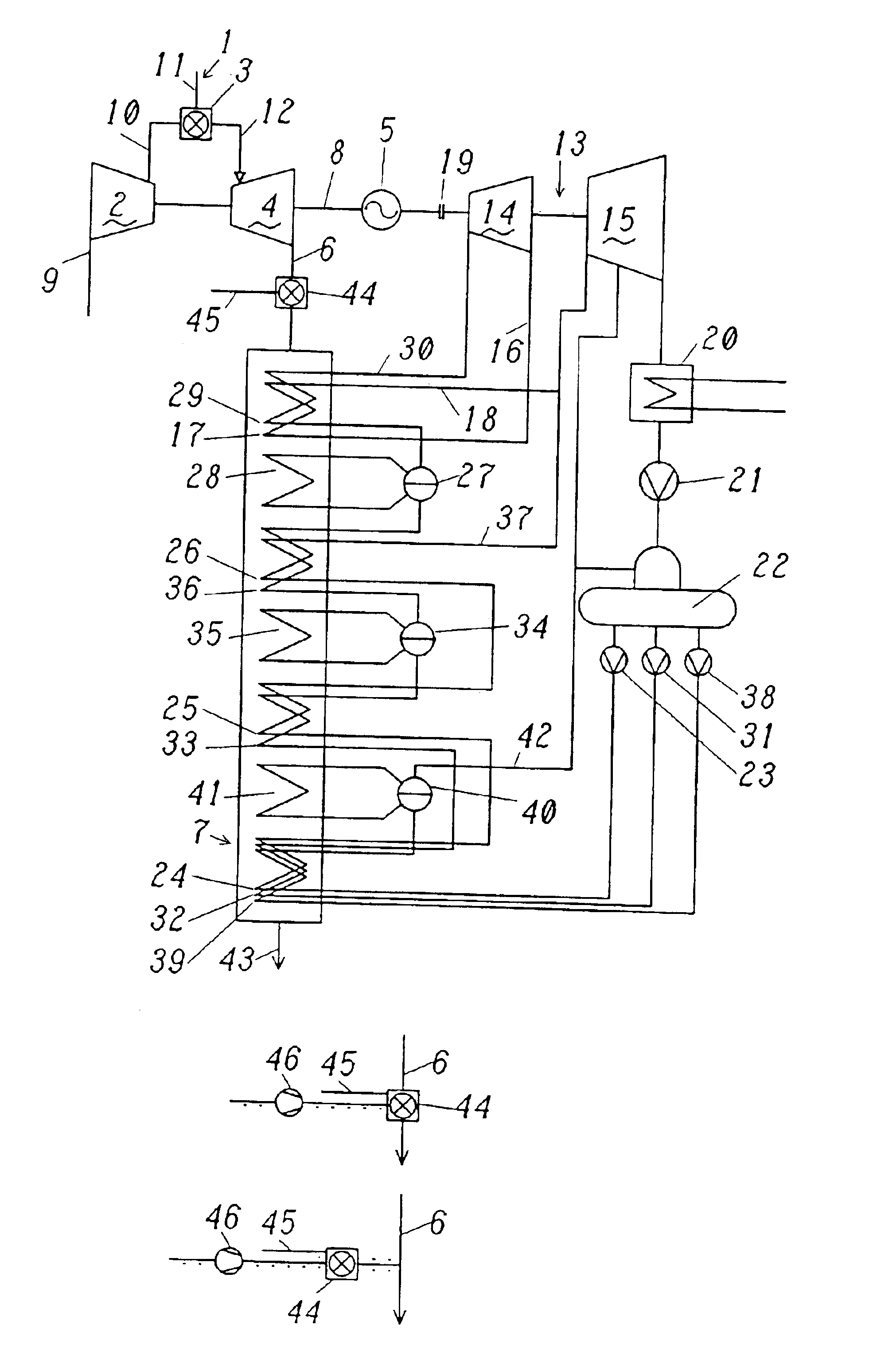 Method for operating a combined-cycle power station